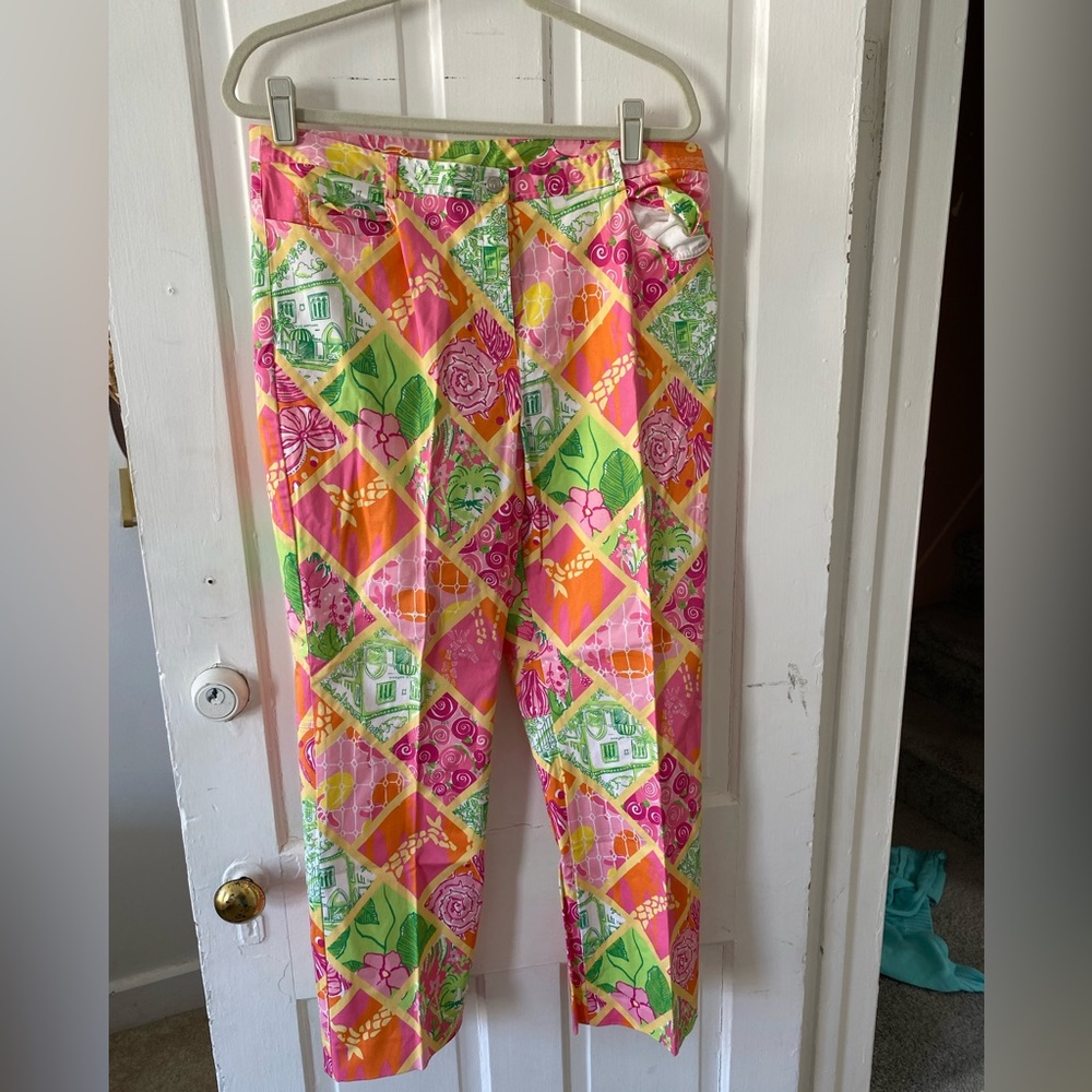 Lilly Pulitzer Print Capri Size 14 - Picture 2 of 11